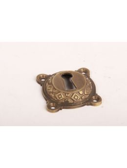 Keyhole escutcheon Brass Antique 43mm