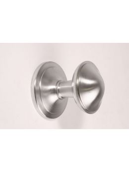 Front door knob Brushed Chrome 81mm