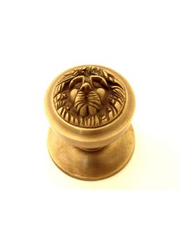 Door knob bronze antique 'lion head'