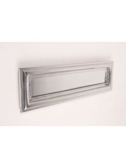 Letter plate Brushed Chrome 27 x 32mm
