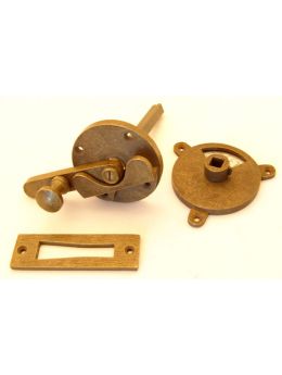 Bathroom lock bronze antique with hook