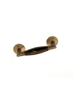 Door/window handle bronze antique, black porcelain (ton) 150mm