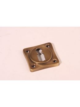 Keyhole escutcheon Brass Antique 39mm