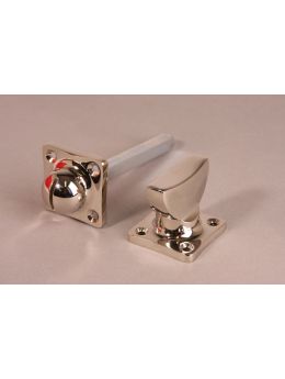 Toilet lock turn knob with excutcheons Bright Nickel 41mm