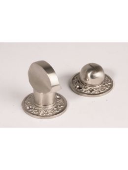 Toilet lock turn knob with excutcheons Brushed Nickel 38mm