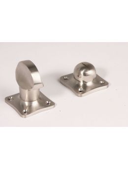 Toilet lock turn knob with excutcheons Brushed Nickel 38mm